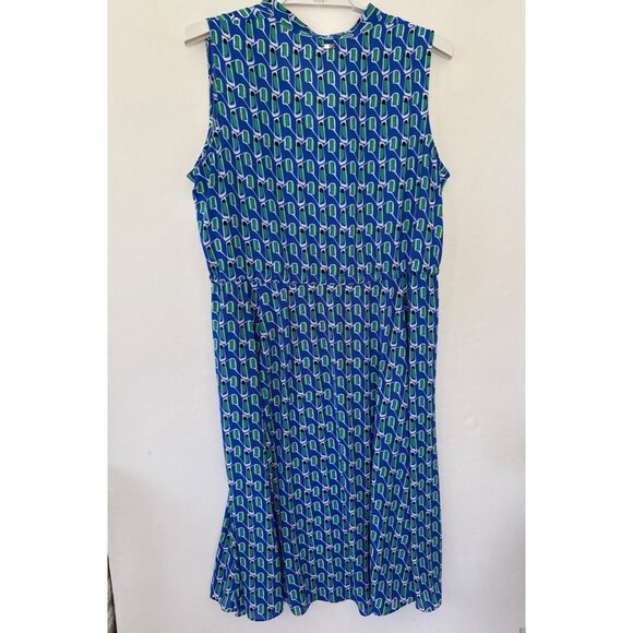 Anne Klein Womens Blue Lapis Combo Printed Sleeveless Dress 2X - Picture 8 of 10